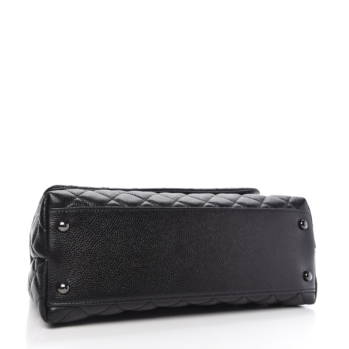 Caviar Quilted Small Coco Handle Flap So Black