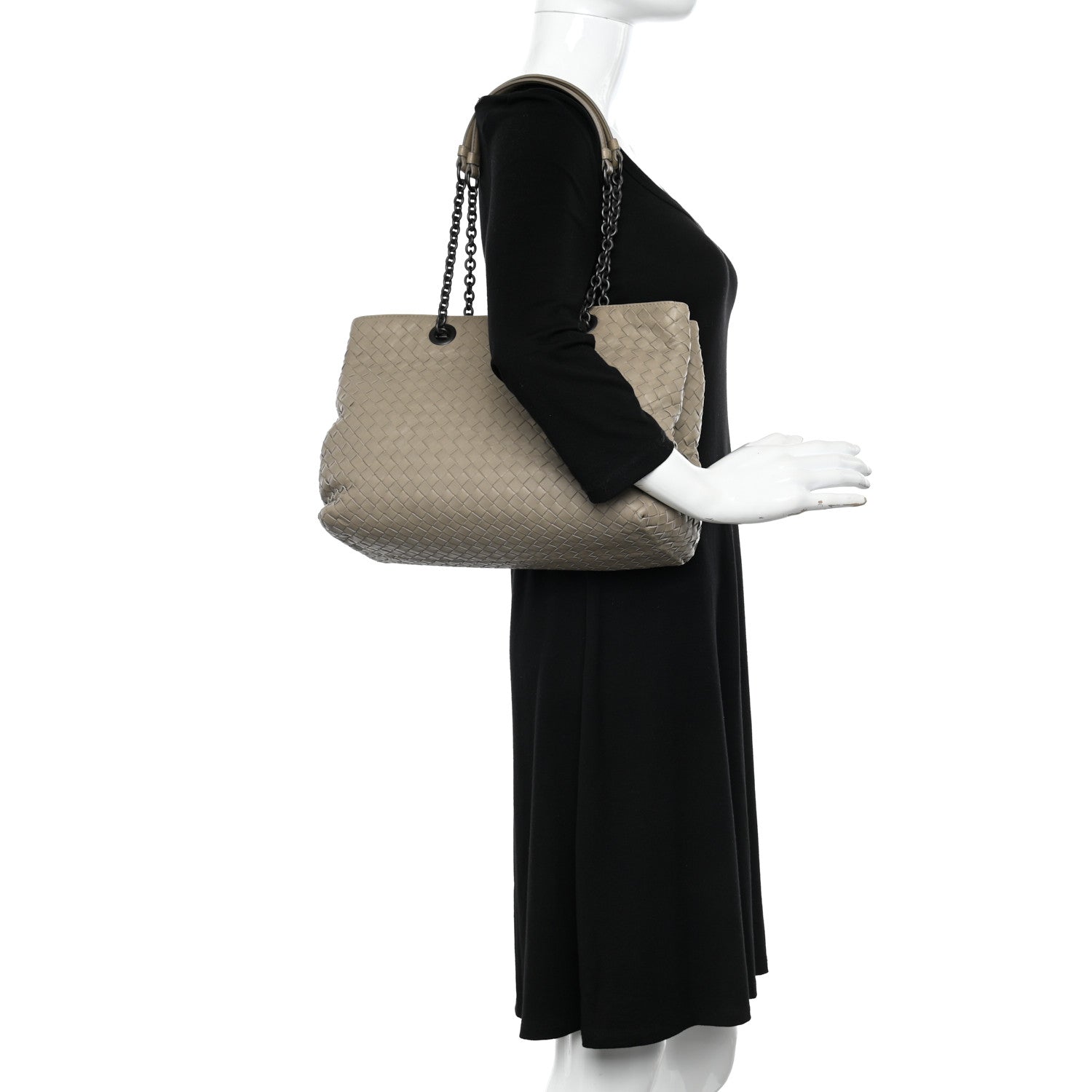 Bottega Veneta Nappa Intrecciato Top Handle Tote Fume 2 of 17
