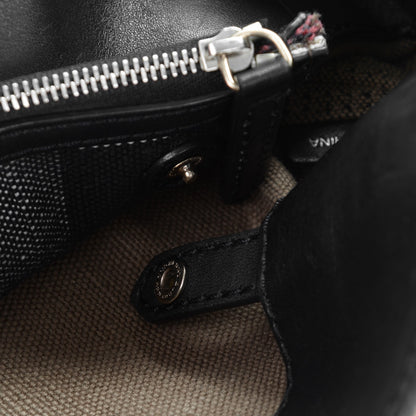 Burberry Canvas Mega Check Medium Susanna Hobo Black 6 of 9