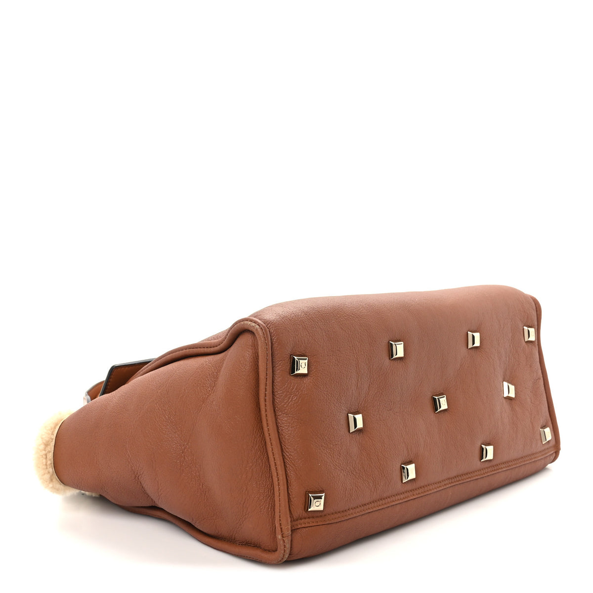 Salvatore Ferragamo Sheepskin Shearling The Studio Bag Sella 3 of 10