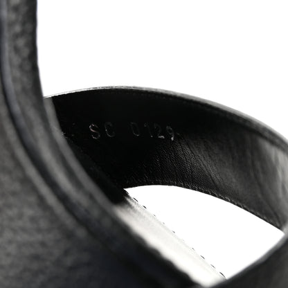 Louis Vuitton Grained Calfskin Horizon Platform Sandals 39.5 Black 9 of 10
