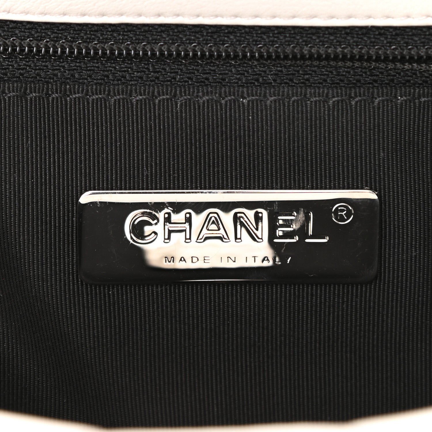 Chanel Glossy Calfskin Quilted Medium Chanel 19 Flap White Black 6 of 10