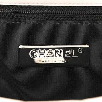 Chanel Glossy Calfskin Quilted Medium Chanel 19 Flap White Black 6 of 10