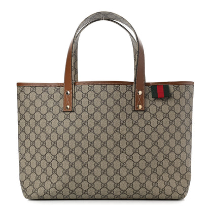 Gucci GG Plus Monogram Medium Signature Web Loop Tote Brown 1 of 10