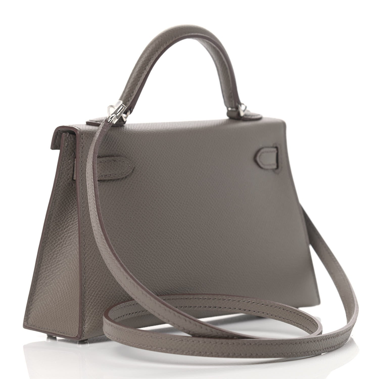 Hermes Epsom Mini Kelly Sellier 20 Etain 3 of 30