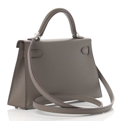 Hermes Epsom Mini Kelly Sellier 20 Etain 3 of 30
