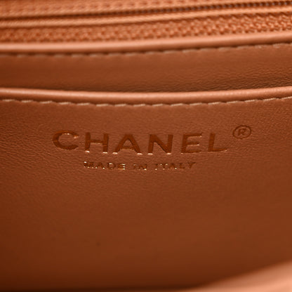 Chanel Lambskin Quilted Mini Rectangular Flap Brown 6 of 9