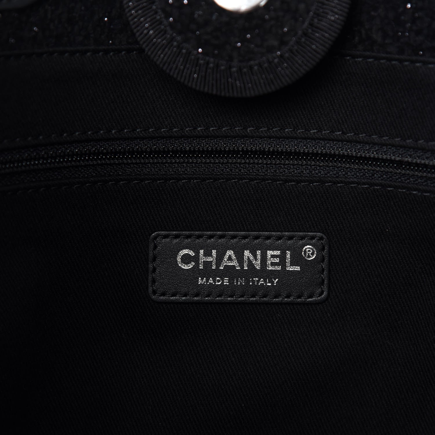 Chanel Lurex Canvas Small Deauville Tote Black 9 of 11