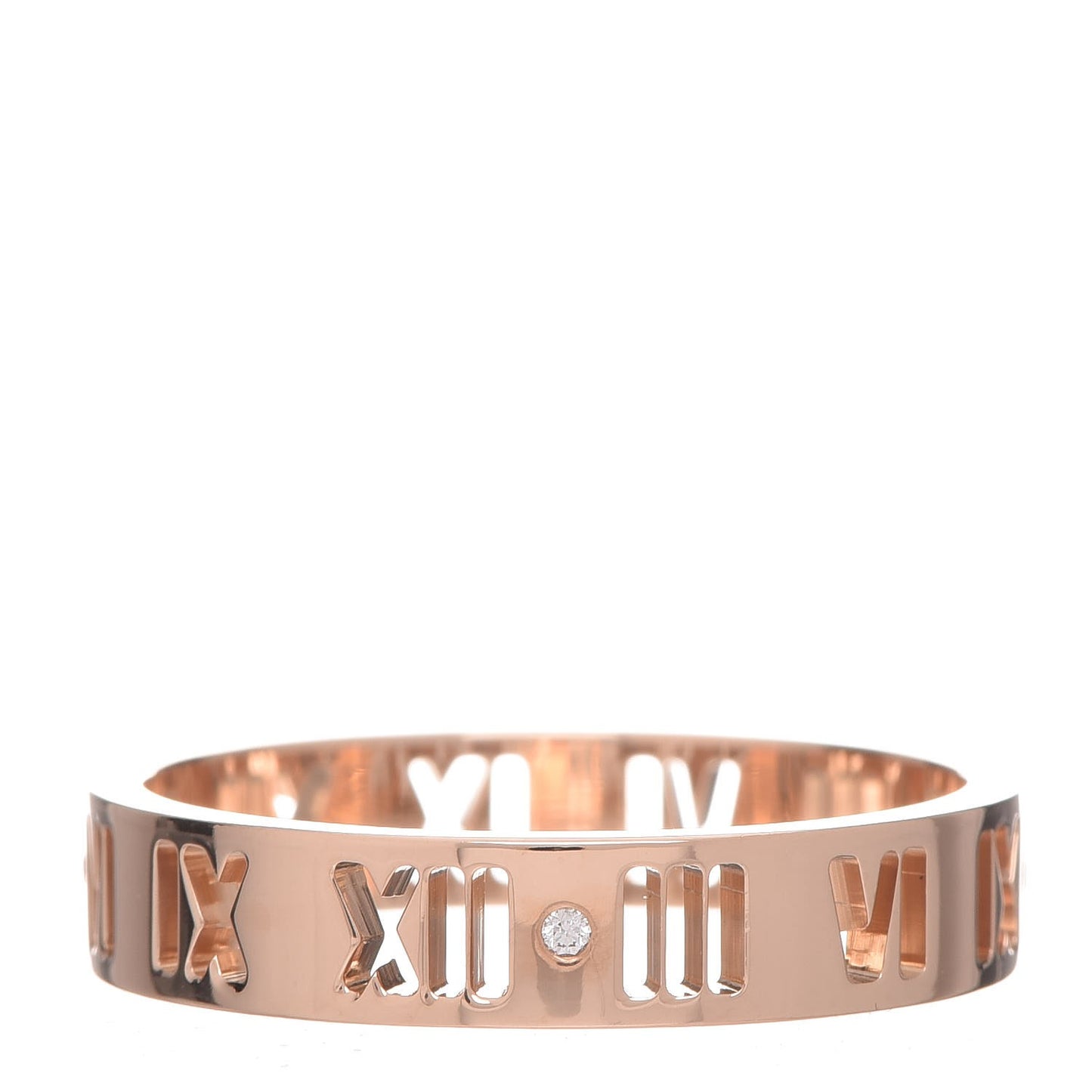 18K Rose Gold Diamond Atlas Pierced Ring 66 11.25