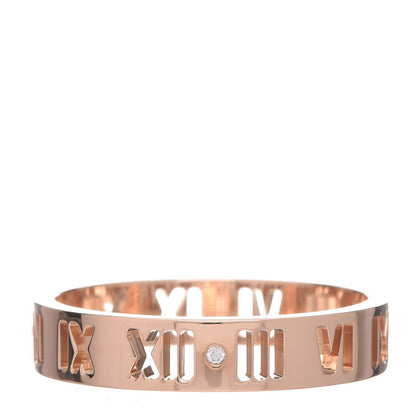 Tiffany 18K Rose Gold Diamond Atlas Pierced Ring 66 11.25 1 of 3
