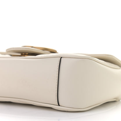 Gucci Calfskin Matelasse Mini GG Marmont Shoulder Bag White 9 of 9