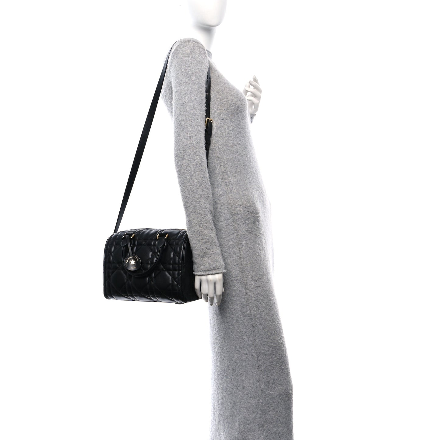 Calfskin Macrocannage Groove 25 Bag Black