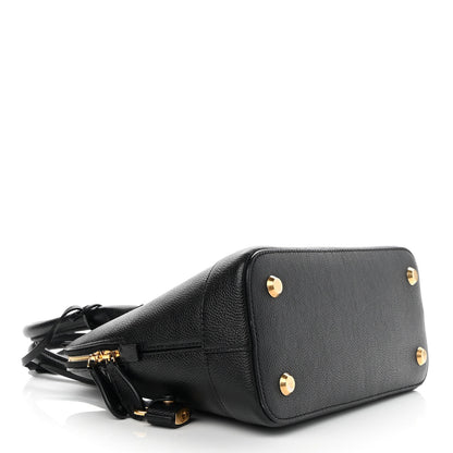Balenciaga Grained Calfskin Logo S Ville Top Handle Bag Black White 4 of 9