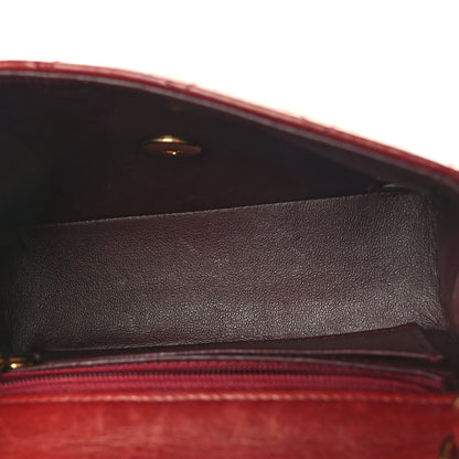 Chanel Lambskin Quilted Mini Square Flap Dark Red 5 of 10