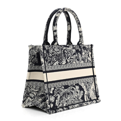 Christian Dior Canvas Embroidered Small Dioriviera Toile De Jouy Book Tote Blue 2 of 9