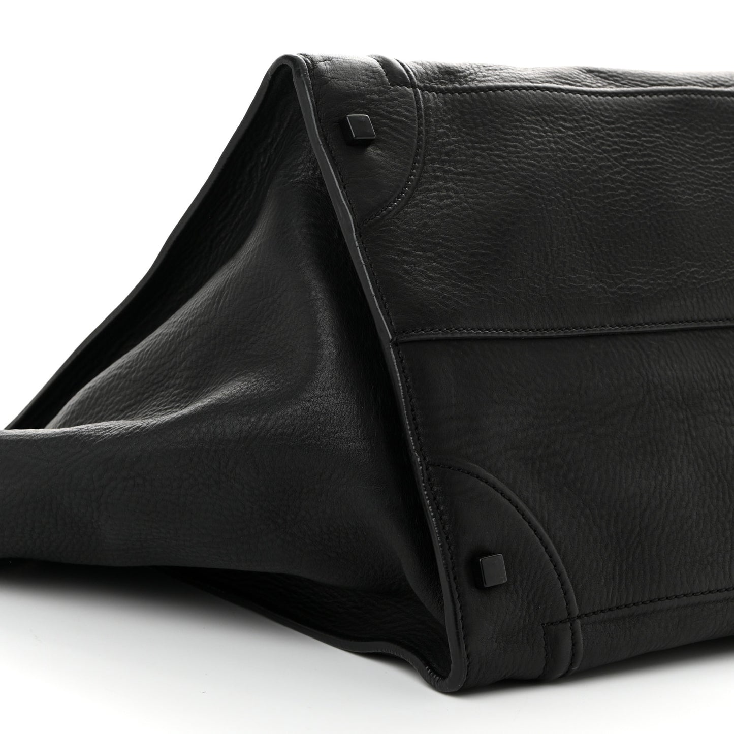 Supple Calfskin Large Phantom Luggage Black