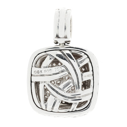 David Yurman DAVID YURMAN Sterling Silver 18K White Gold Diamond 14mm Albion Pendant 3 of 3
