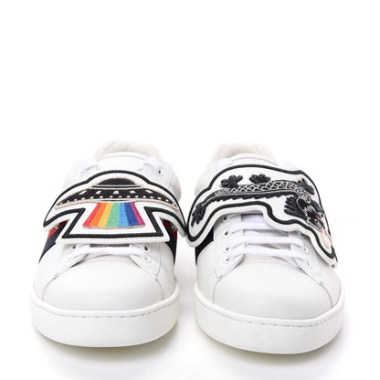 Gucci Calfskin Ayers Web UFO Dragon Embroidered Mens Ace Sneakers 8 White 2 of 11