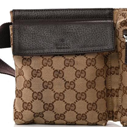 Gucci Monogram Double Pocket Belt Bag Dark Brown 10 of 17