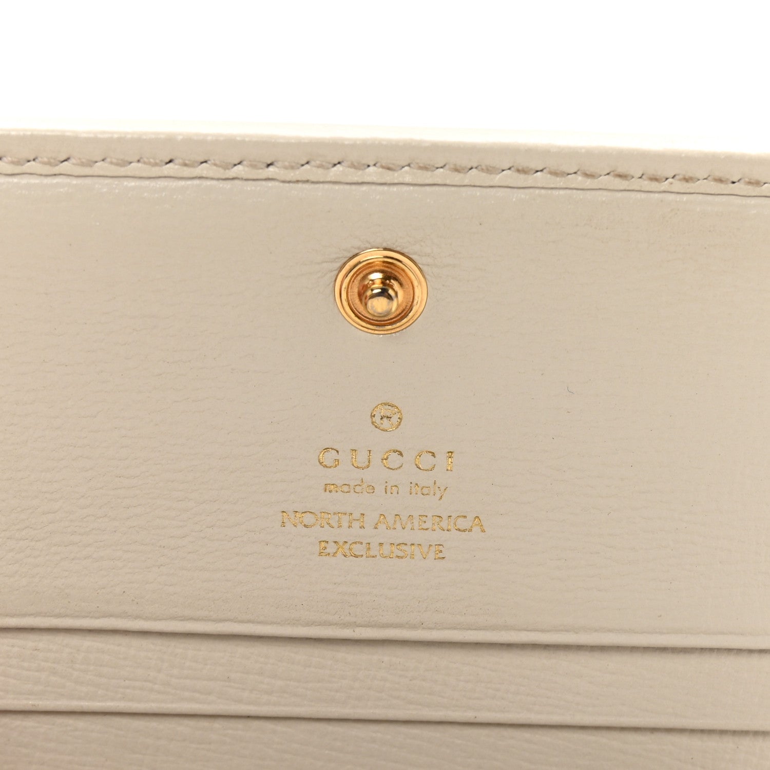 Gucci Azalea Calfskin Horsebit 1955 Card Case Wallet Black Brown Sugar Mystic White 6 of 7