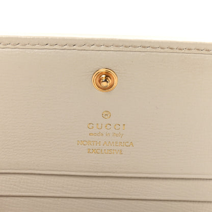 Gucci Azalea Calfskin Horsebit 1955 Card Case Wallet Black Brown Sugar Mystic White 6 of 7