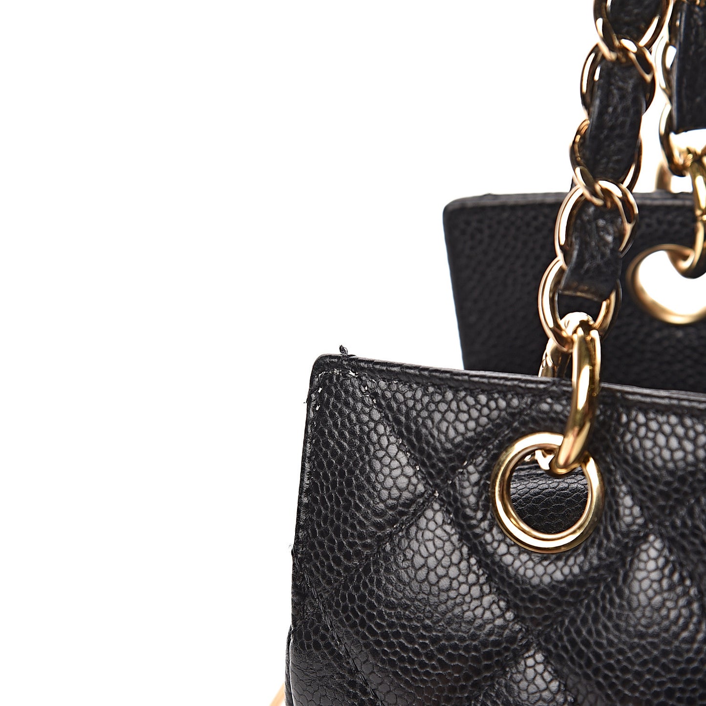 Caviar Quilted Petit Timeless Tote PTT Black