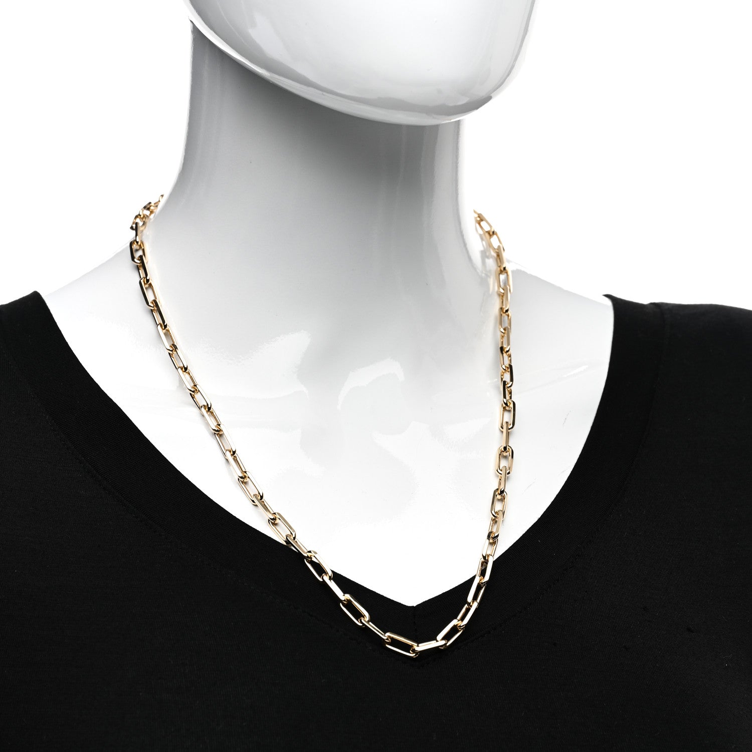 Cartier 18K Yellow Gold SM Santos De Cartier Link Necklace 22" 2 of 5