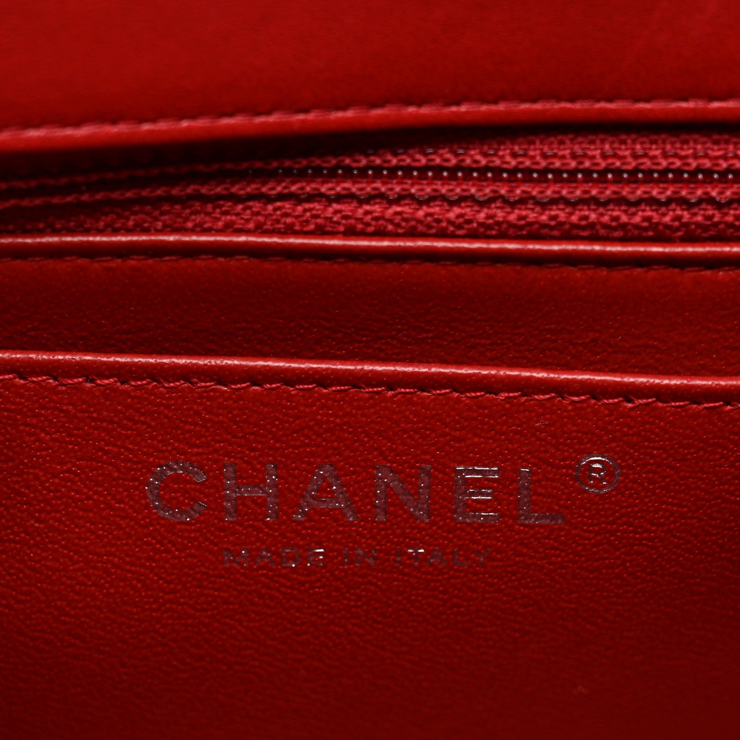 Chanel Lambskin Quilted Mini Square Flap Red 6 of 10
