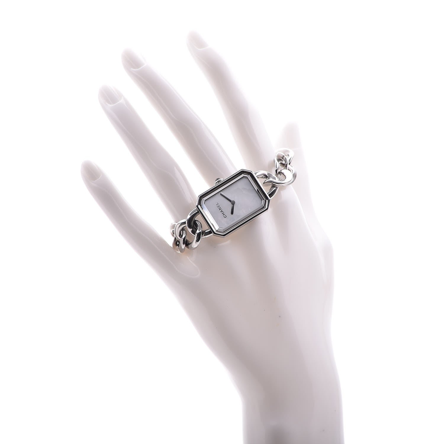 Chanel Stainless Steel Mother of Pearl 20mm Chain Premiere Quartz Watch 2 of 5