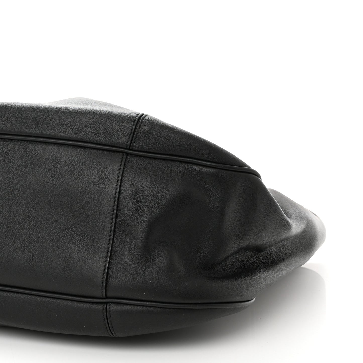 Calfskin Elle Gancini Chain Hobo Black