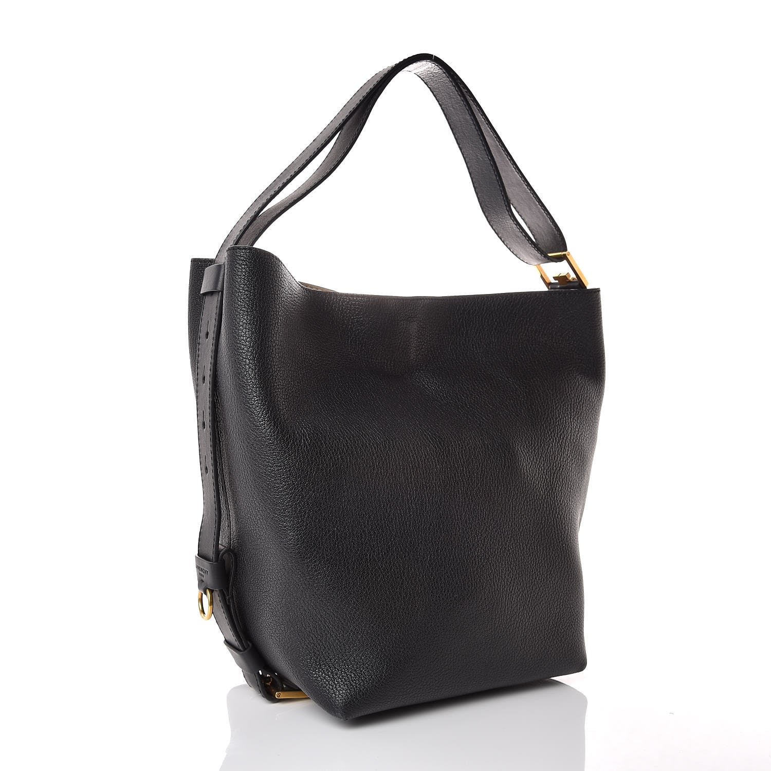 Givenchy Grained Calfskin GV Bucket Bag Black 3 of 8