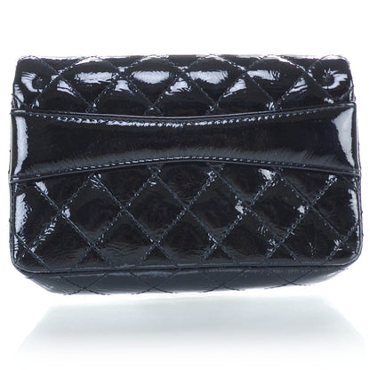 Chanel Patent Quilted Reissue Flap Clutch Bag Black 2 of 11