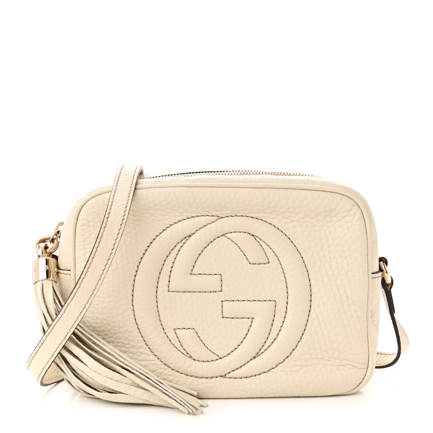 Gucci Pebbled Calfskin Small Soho Disco Bag Off White 1 of 10