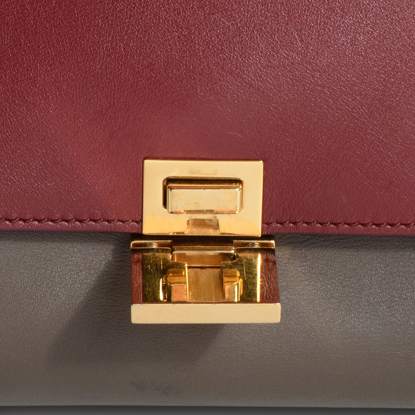 Calfskin and Suede Large Tri-Color Trapeze Granite