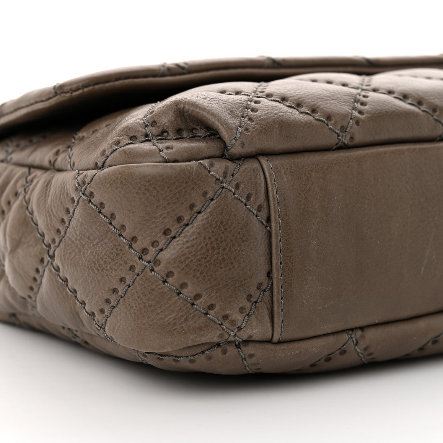 Chanel Calfskin Quilted Retro Chain Flap Dark Grey 9 of 15