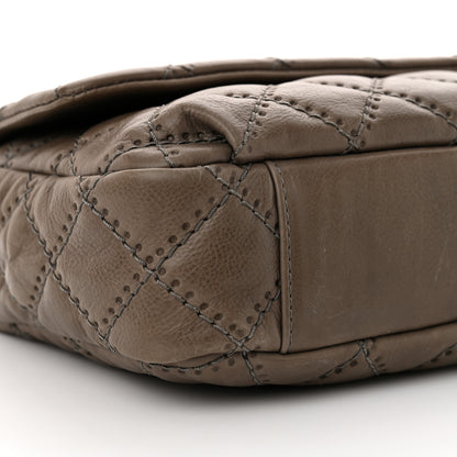 Chanel Calfskin Quilted Retro Chain Flap Dark Grey 9 of 15