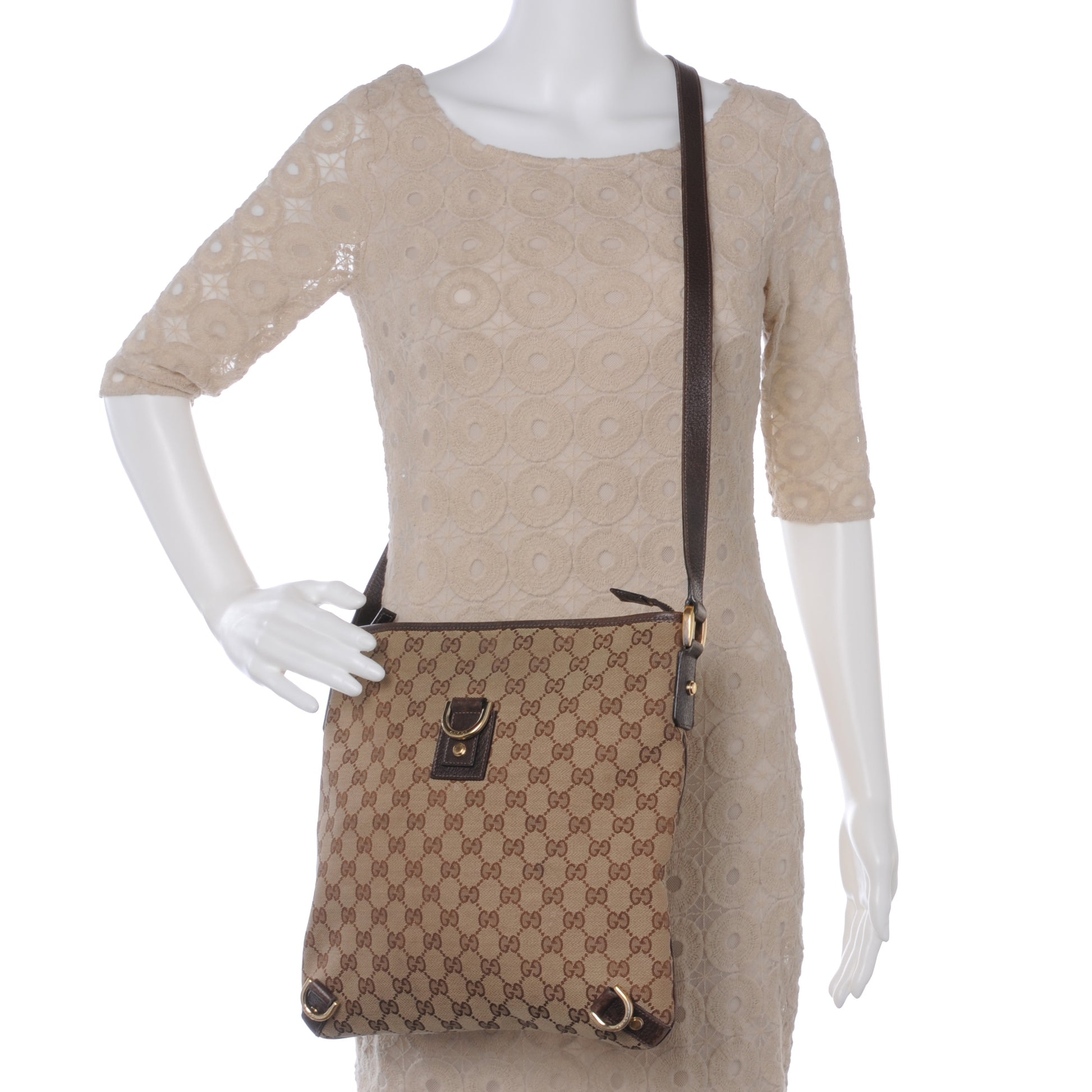Gucci Monogram Abbey Messenger Bag Dark Brown 2 of 10