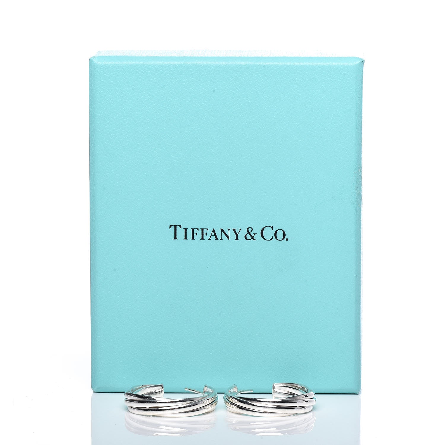 Tiffany Sterling Silver Melody Hoop Earrings 9 of 9