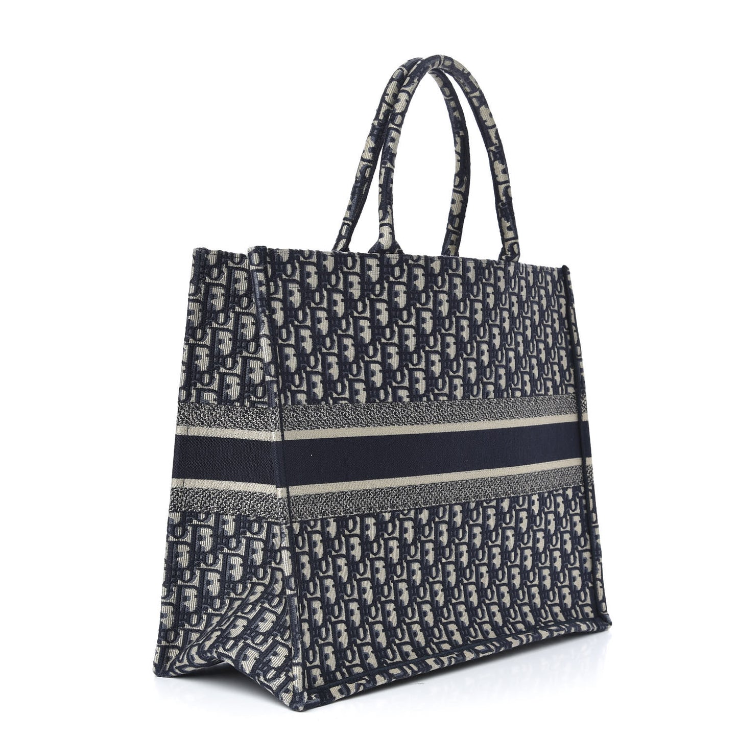 Oblique Book Tote Blue Multicolor