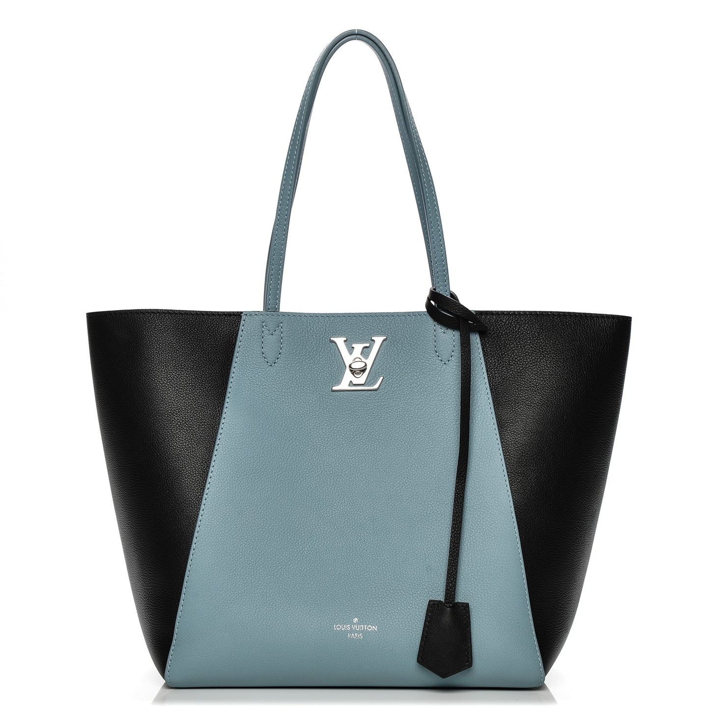 Calfskin Lockme Cabas Sky Black