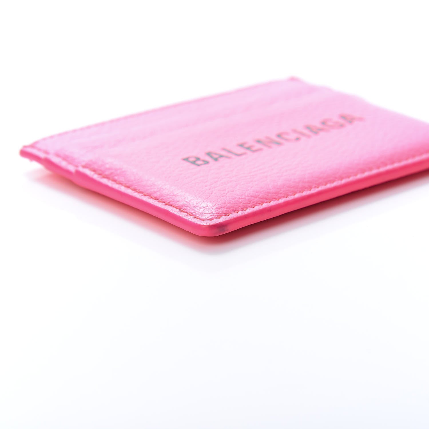 Balenciaga Calfskin Logo Everyday Multi Card Case Acid Pink Black 9 of 11