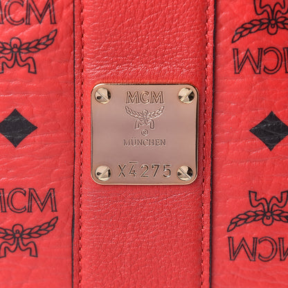 MCM Visetos Medium Liz Reversible Shopper Tote Ruby Red 14 of 14