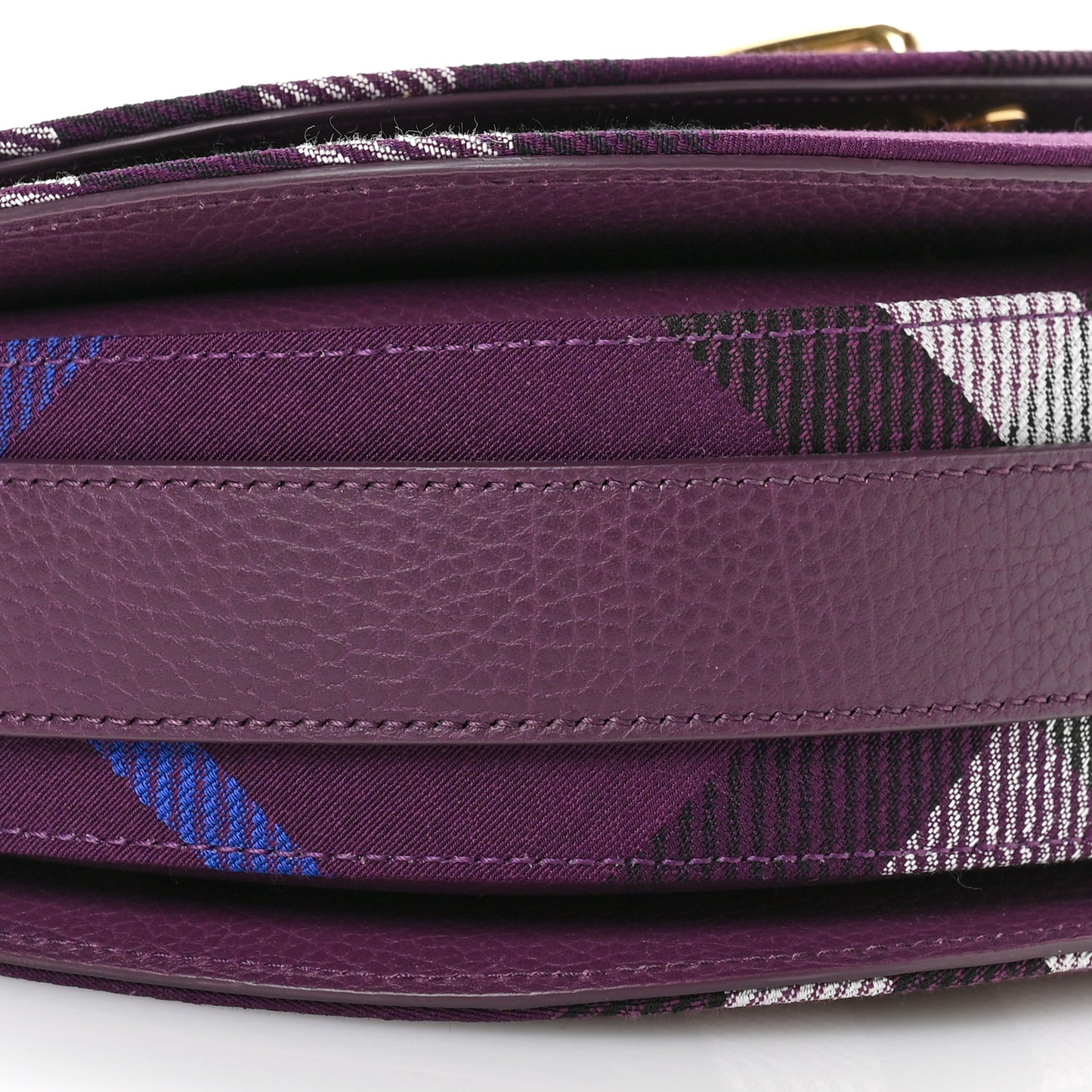Jacquard Check Medium Rocking Horse Crossbody Pansy