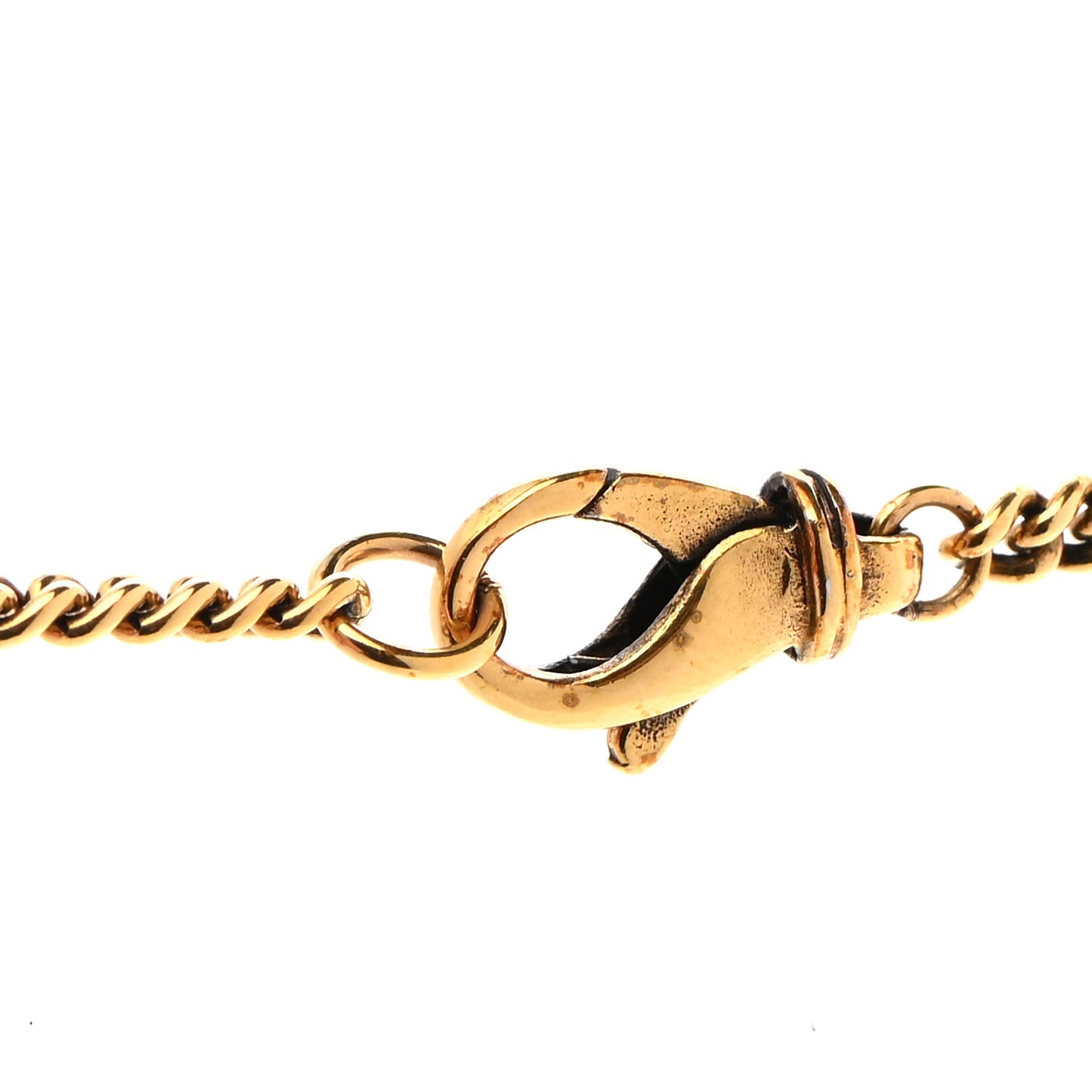 Metal Logo Necklace Gold