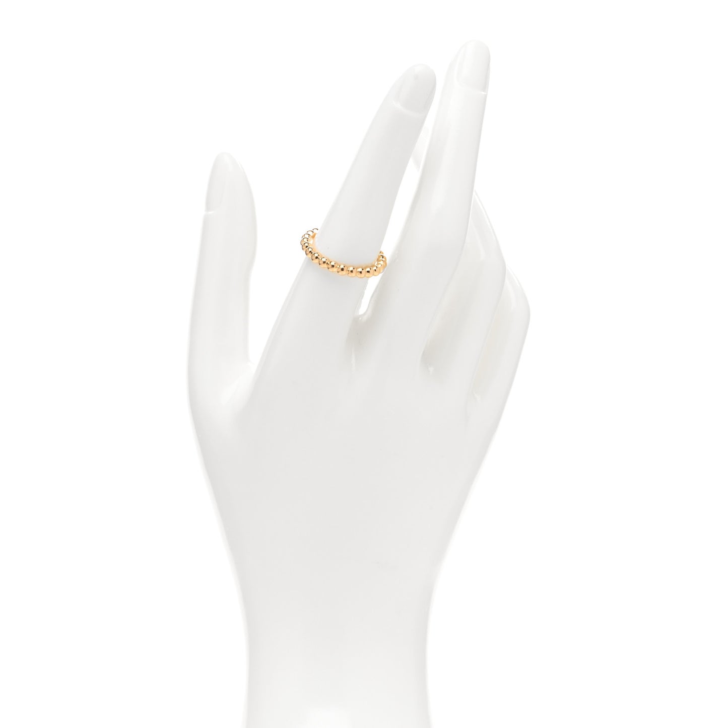 18K Yellow Gold Medium Perlee Ring 55 7.25