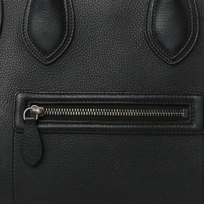 Celine Drummed Calfskin Micro Luggage Black 9 of 14