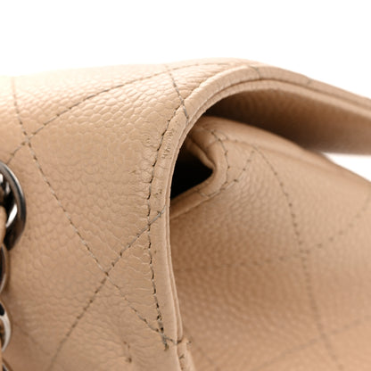 Chanel Caviar Quilted Jumbo Single Flap Beige Clair 13 of 16