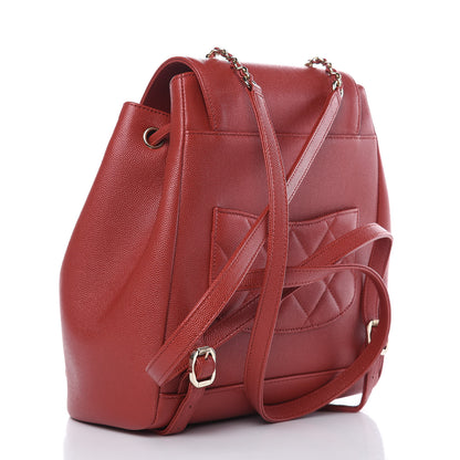 Chanel Caviar Quilted Business Affinity Backpack Dark Red 3 of 11