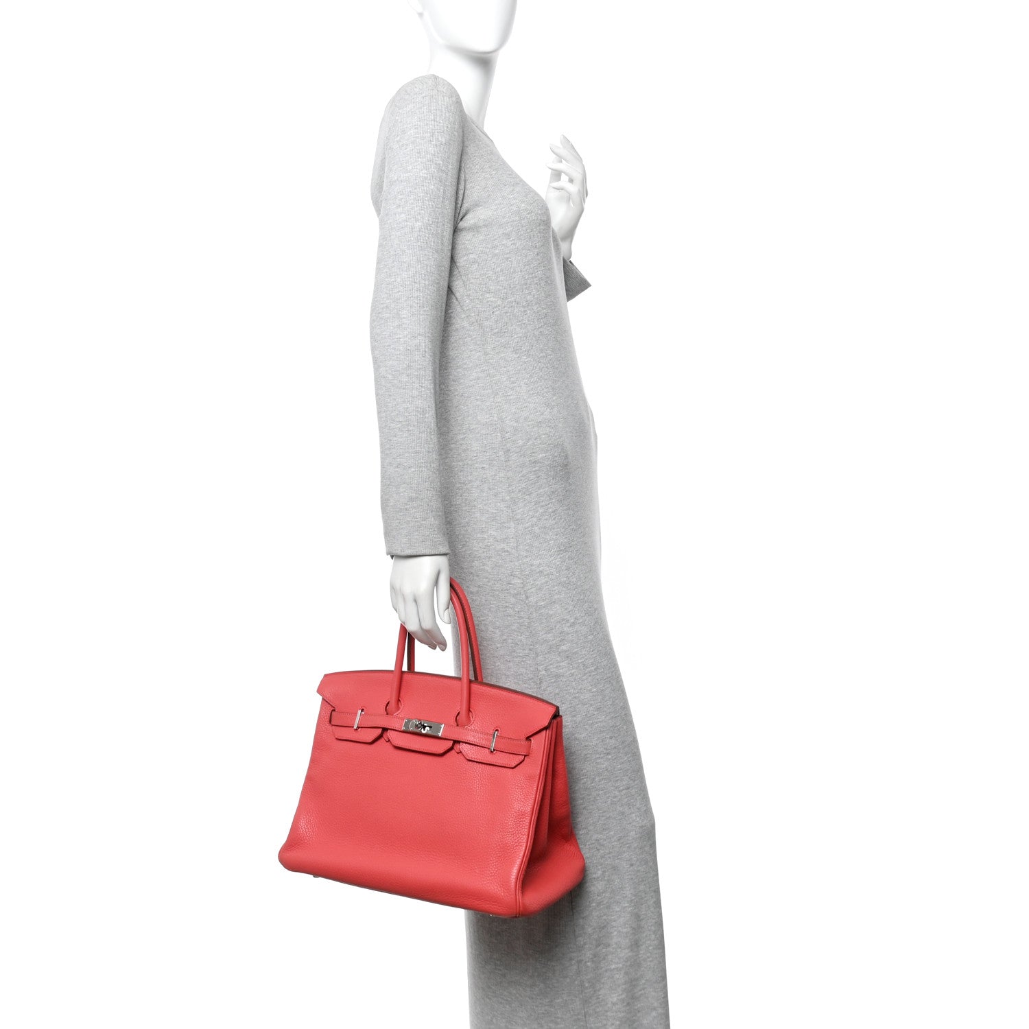 Hermes Taurillon Clemence Birkin 35 Bougainvillea 2 of 21