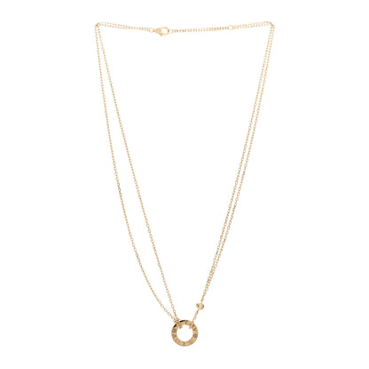 Cartier 18K Yellow Gold 2 Diamond LOVE Necklace 3 of 5